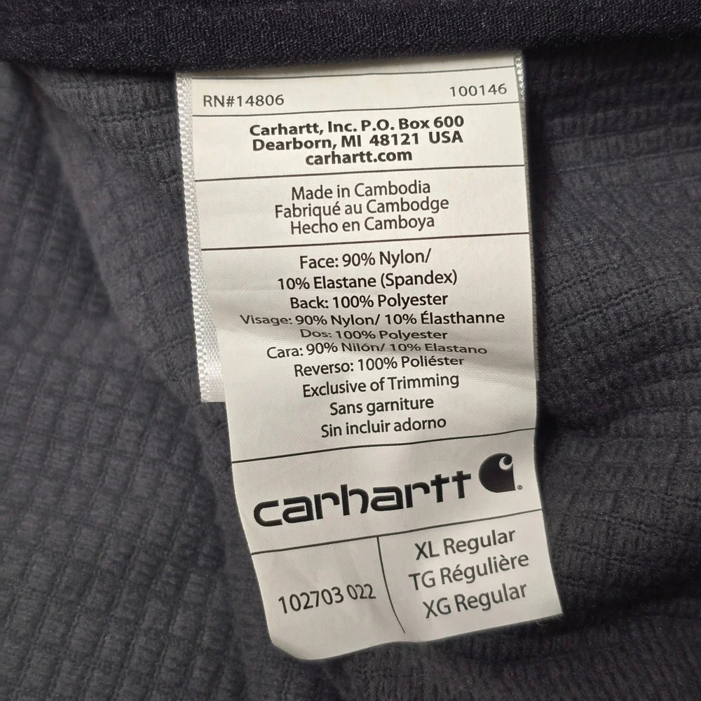Carhartt Mens XL Gray Rough Cut Soft Shell Jacket Utility‎ Gorpcore Streetwear